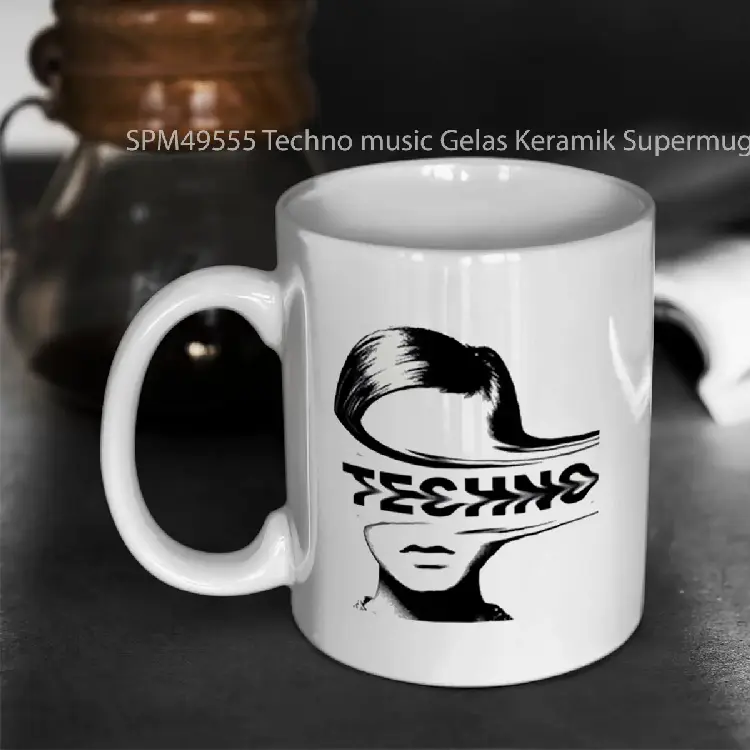 SPM49555 Techno music Gelas Keramik Supermug