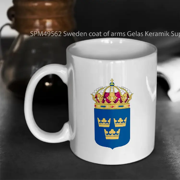 SPM49562 Sweden coat of arms Gelas Keramik Supermug