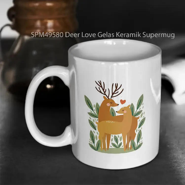 SPM49580 Deer Love Gelas Keramik Supermug