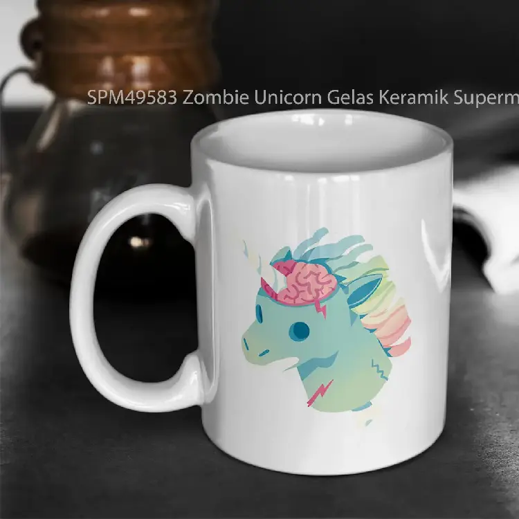 SPM49583 Zombie Unicorn Gelas Keramik Supermug