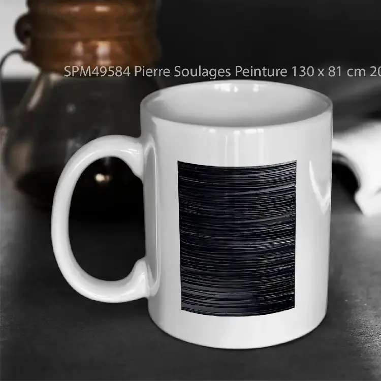 SPM49584 Pierre Soulages Peinture 130 x 81 cm 20 03 2004 2004 Gelas Keramik Supermug