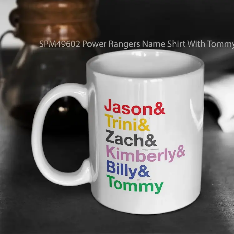 SPM49602 Power Rangers Name Shirt With Tommy Gelas Keramik Supermug