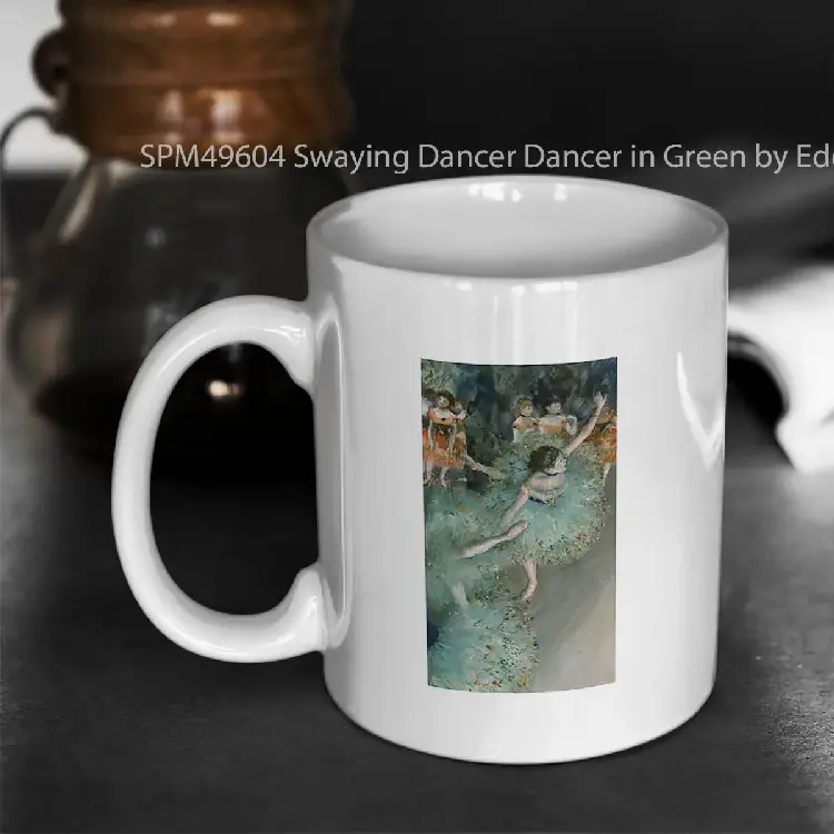 SPM49604 Swaying Dancer Dancer in Green by Edgar Degas Gelas Keramik Supermug