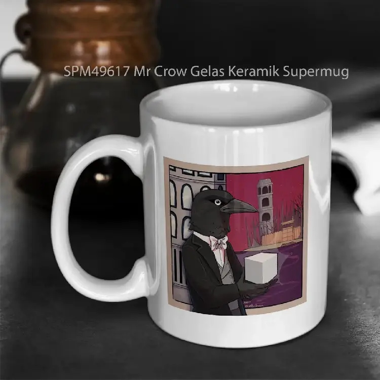 SPM49617 Mr Crow Gelas Keramik Supermug