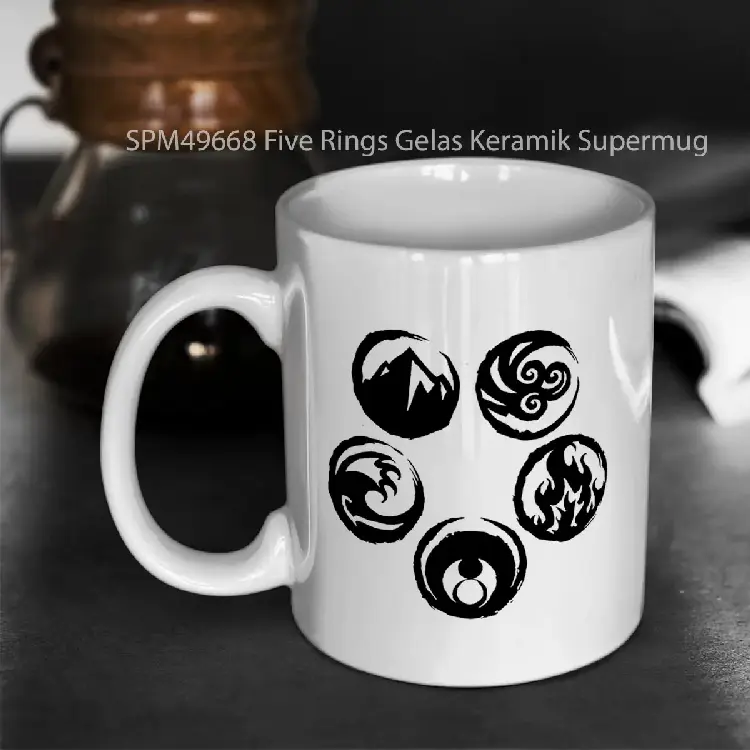 SPM49668 Five Rings Gelas Keramik Supermug