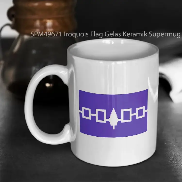 SPM49671 Iroquois Flag Gelas Keramik Supermug