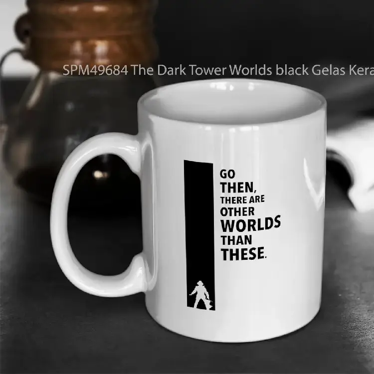 SPM49684 The Dark Tower Worlds black Gelas Keramik Supermug