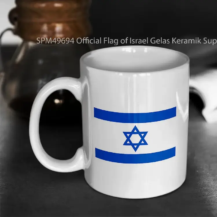 SPM49694 Official Flag of Israel Gelas Keramik Supermug