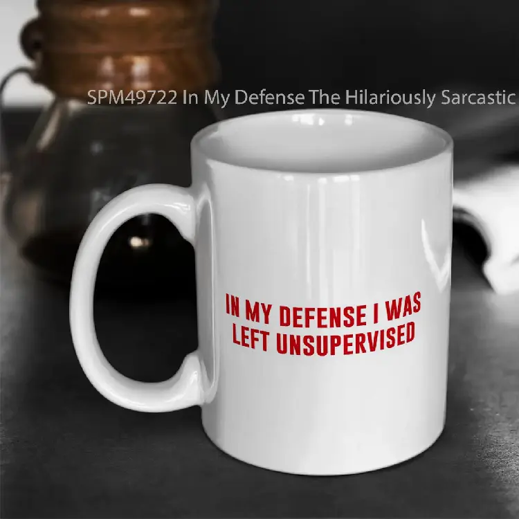 SPM49722 In My Defense The Hilariously Sarcastic Quote for When Things Go Wrong Eyesasdaggers Gelas Keramik Supermug