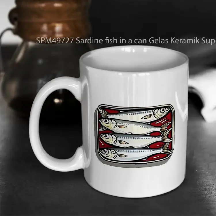 SPM49727 Sardine fish in a can Gelas Keramik Supermug