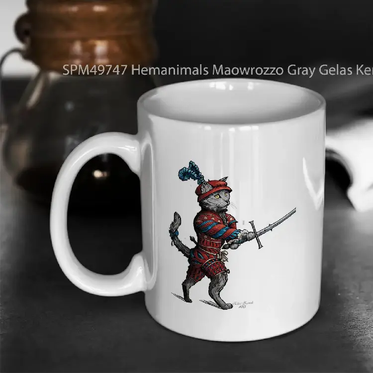 SPM49747 Hemanimals Maowrozzo Gray Gelas Keramik Supermug