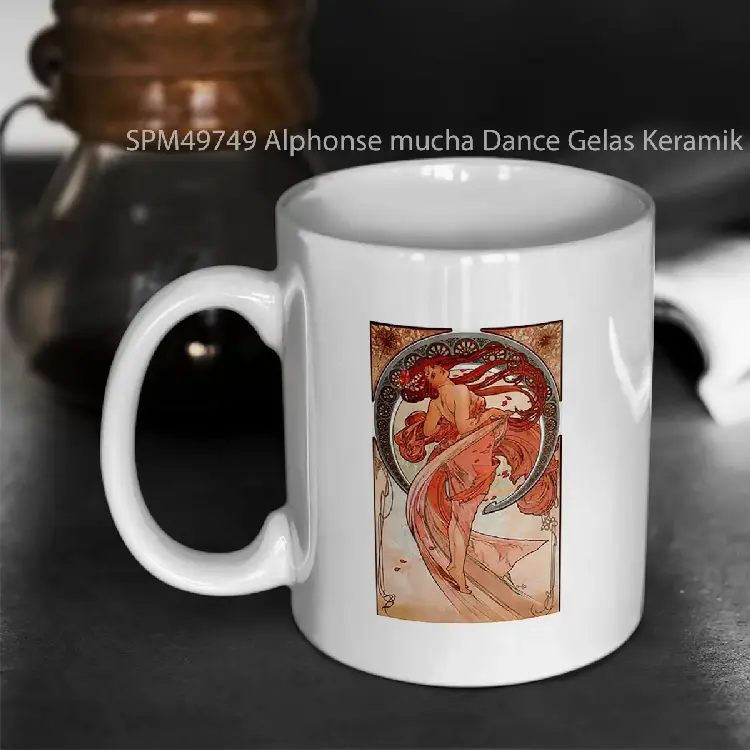 SPM49749 Alphonse mucha Dance Gelas Keramik Supermug