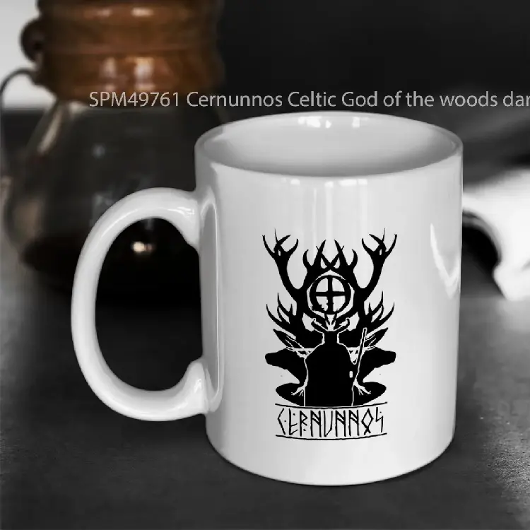 SPM49761 Cernunnos Celtic God of the woods dark version Gelas Keramik Supermug