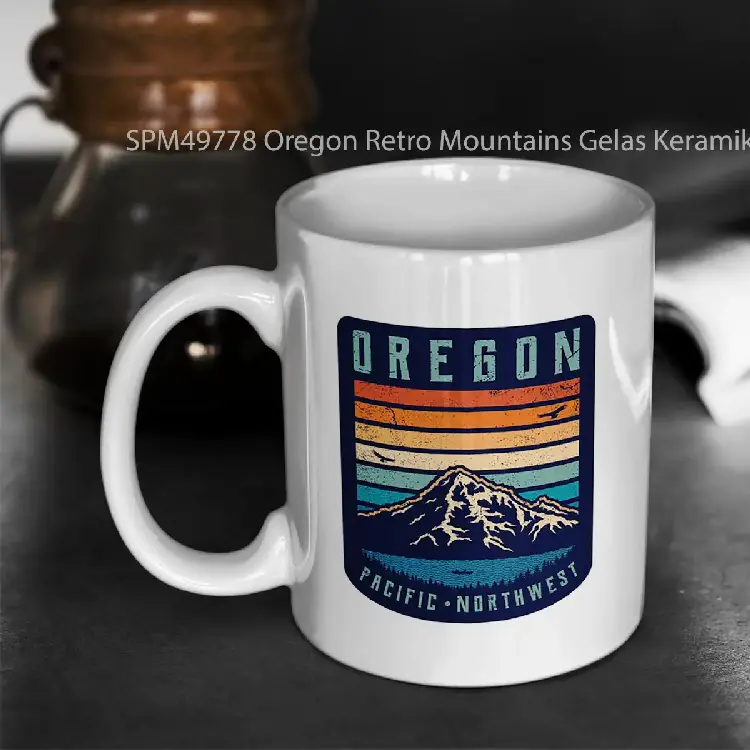 SPM49778 Oregon Retro Mountains Gelas Keramik Supermug