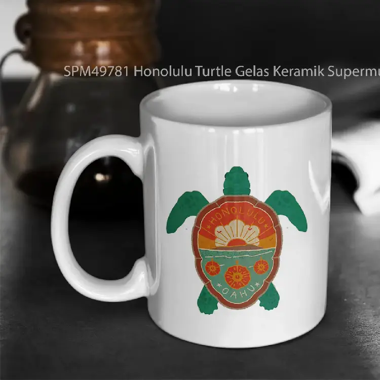SPM49781 Honolulu Turtle Gelas Keramik Supermug