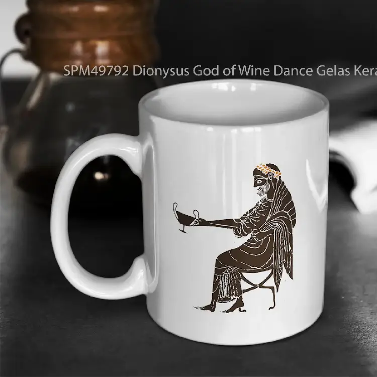 SPM49792 Dionysus God of Wine Dance Gelas Keramik Supermug