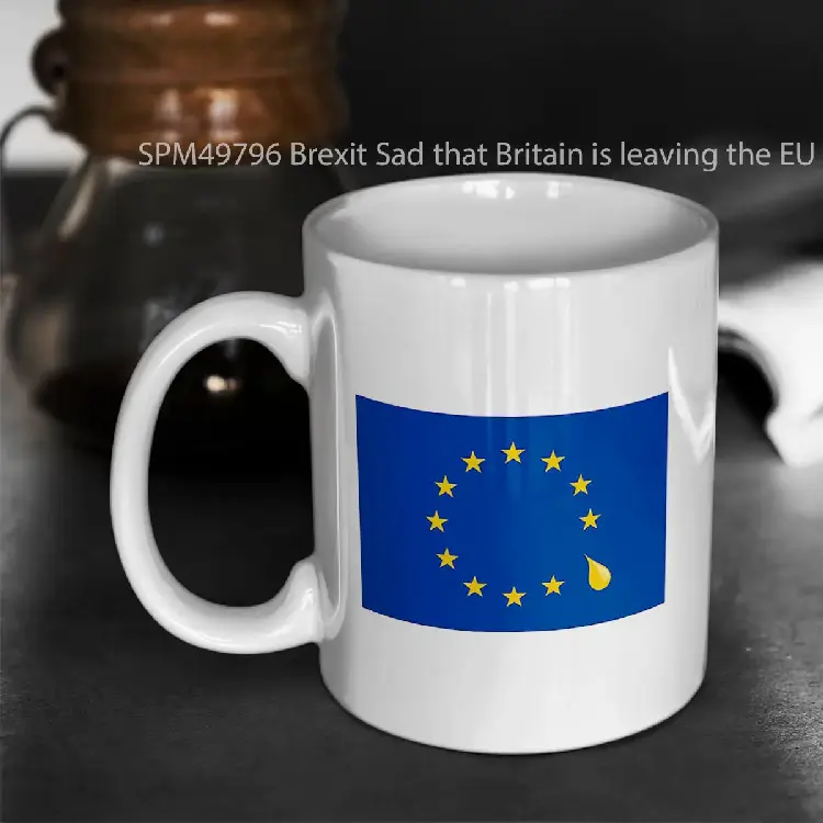 SPM49796 Brexit Sad that Britain is leaving the EU Gelas Keramik Supermug