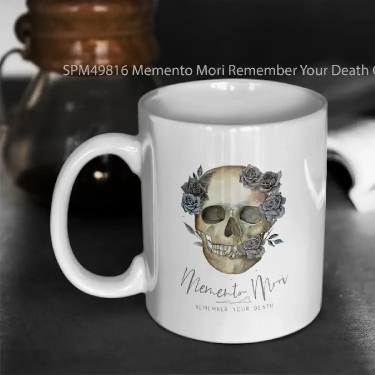 SPM49816 Memento Mori Remember Your Death Catholic gear Gelas Keramik Supermug