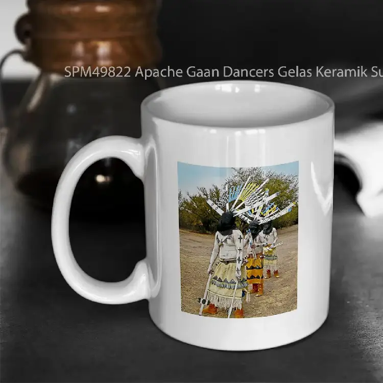 SPM49822 Apache Gaan Dancers Gelas Keramik Supermug