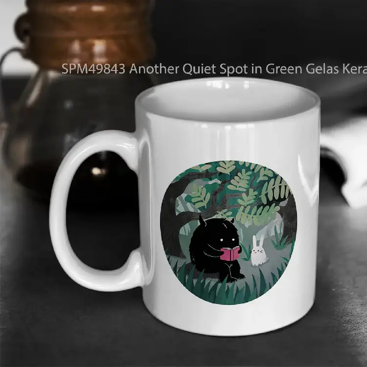 SPM49843 Another Quiet Spot in Green Gelas Keramik Supermug