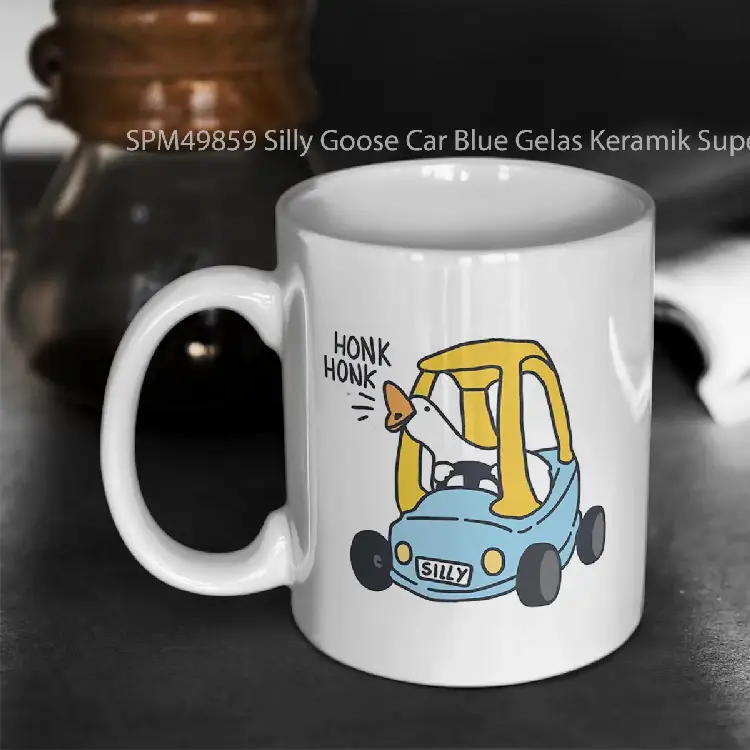 SPM49859 Silly Goose Car Blue Gelas Keramik Supermug