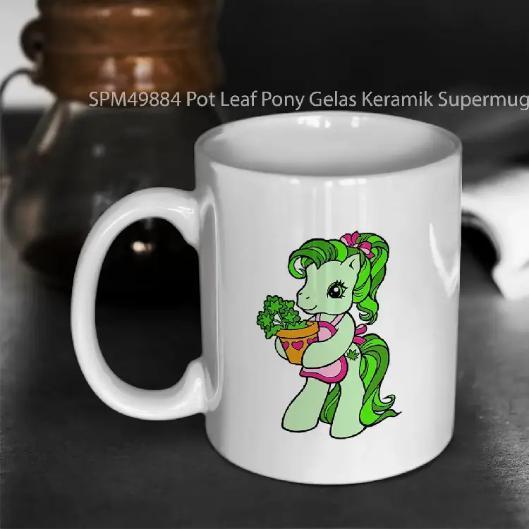 SPM49884 Pot Leaf Pony Gelas Keramik Supermug