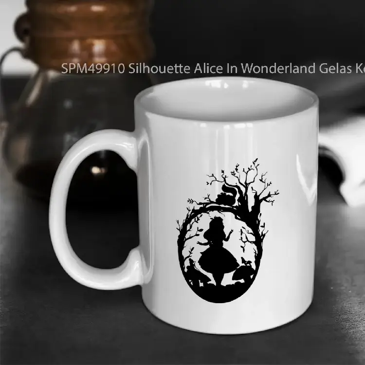 SPM49910 Silhouette Alice In Wonderland Gelas Keramik Supermug