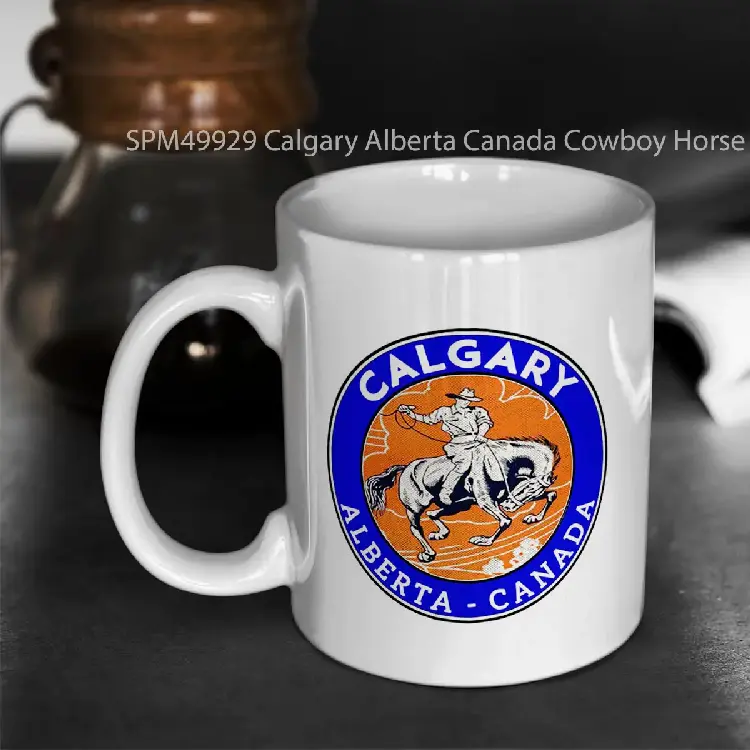 SPM49929 Calgary Alberta Canada Cowboy Horse Stampede Rodeo Gelas Keramik Supermug