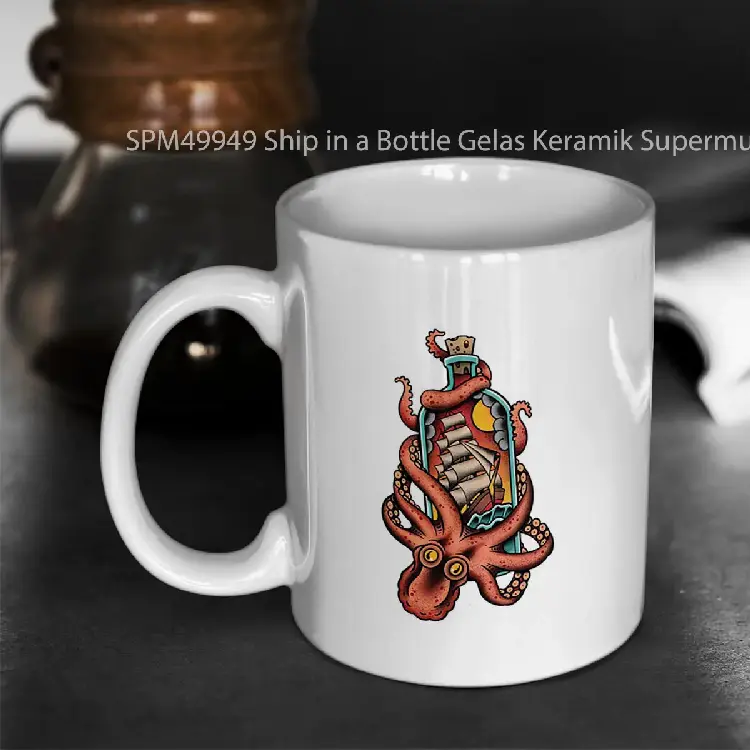 SPM49949 Ship in a Bottle Gelas Keramik Supermug
