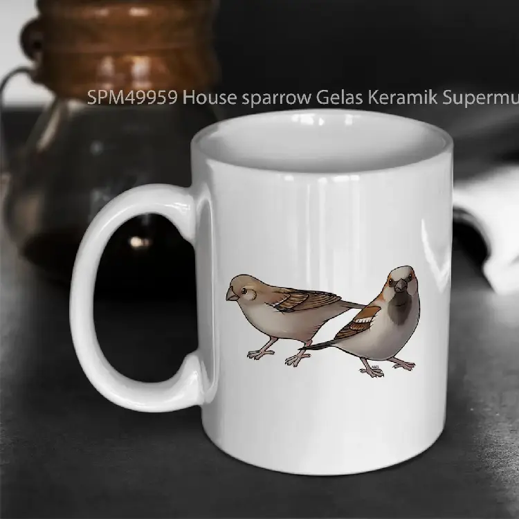 SPM49959 House sparrow Gelas Keramik Supermug