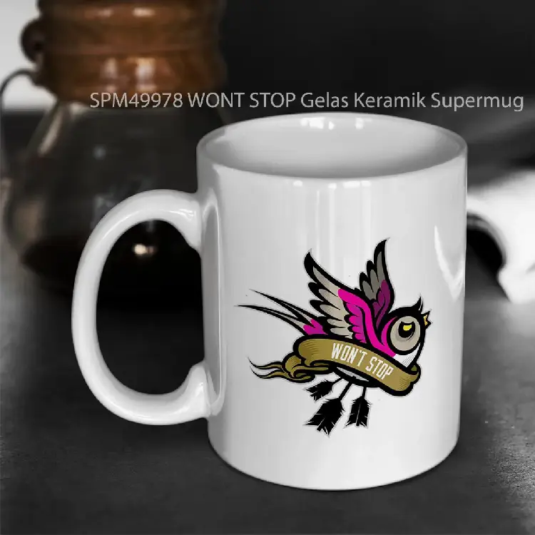 SPM49978 WONT STOP Gelas Keramik Supermug