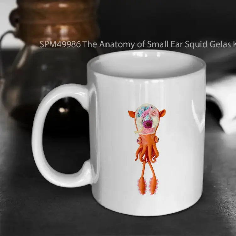 SPM49986 The Anatomy of Small Ear Squid Gelas Keramik Supermug