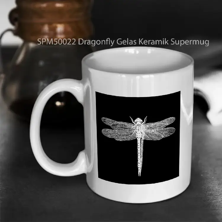 SPM50022 Dragonfly Gelas Keramik Supermug