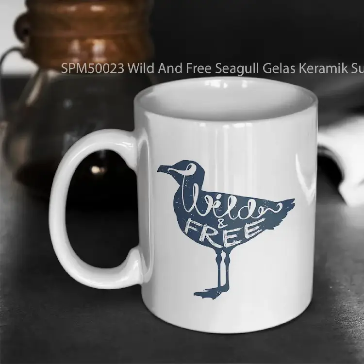 SPM50023 Wild And Free Seagull Gelas Keramik Supermug