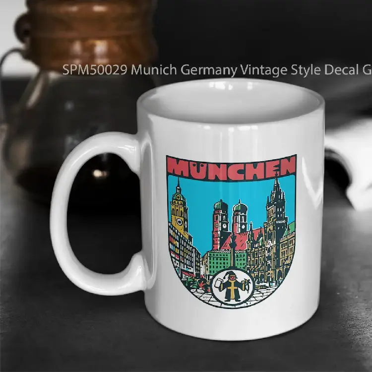 SPM50029 Munich Germany Vintage Style Decal Gelas Keramik Supermug