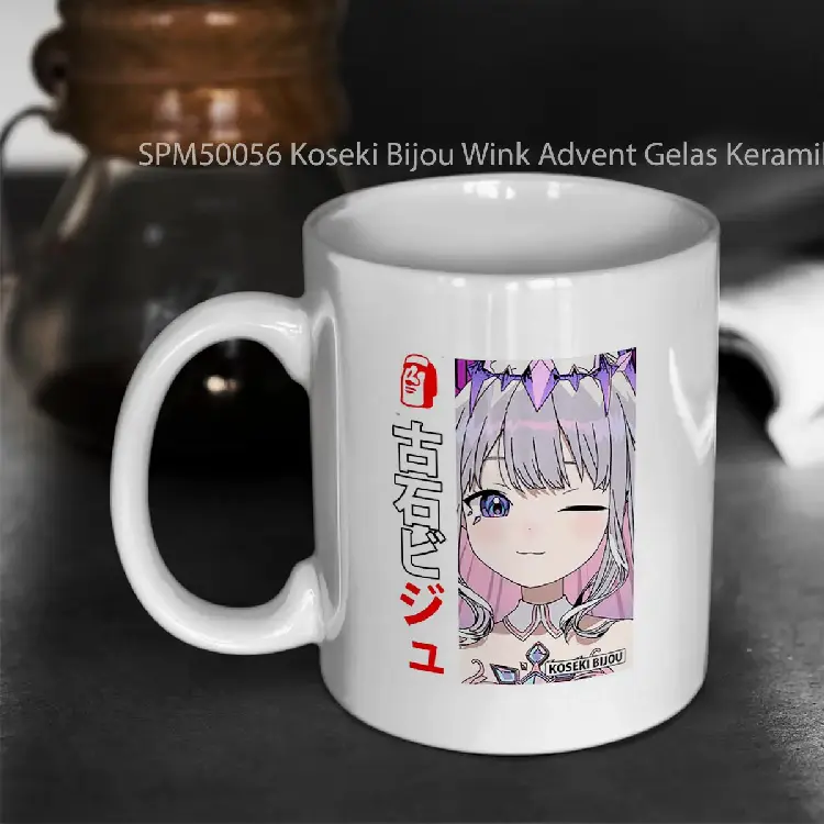 SPM50056 Koseki Bijou Wink Advent Gelas Keramik Supermug