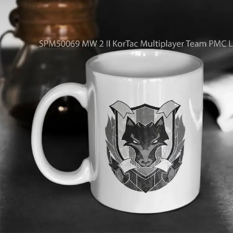 SPM50069 MW 2 II KorTac Multiplayer Team PMC Logo Badge High Resolution Weathered Effect Gelas Keramik Supermug