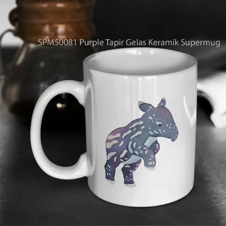 SPM50081 Purple Tapir Gelas Keramik Supermug