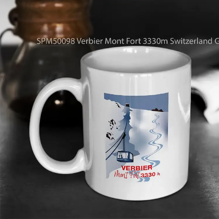 SPM50098 Verbier Mont Fort 3330m Switzerland Gelas Keramik Supermug