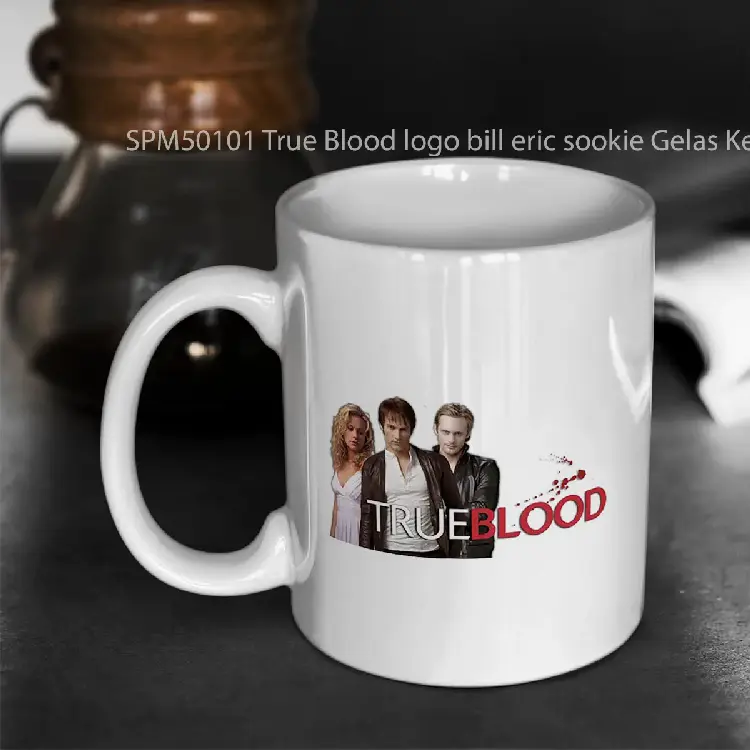 SPM50101 True Blood logo bill eric sookie Gelas Keramik Supermug