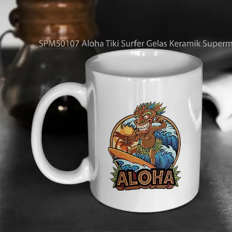 SPM50107 Aloha Tiki Surfer Gelas Keramik Supermug