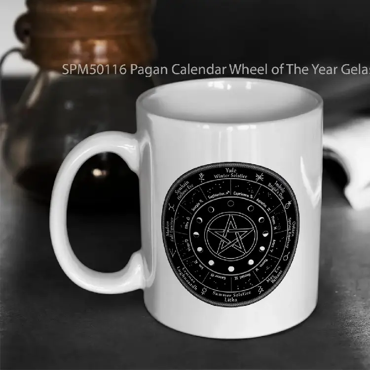 SPM50116 Pagan Calendar Wheel of The Year Gelas Keramik Supermug