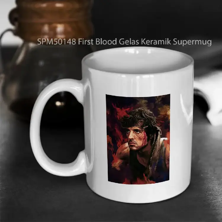 SPM50148 First Blood Gelas Keramik Supermug