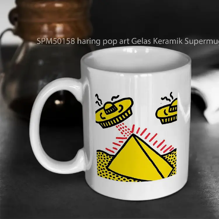 SPM50158 haring pop art Gelas Keramik Supermug