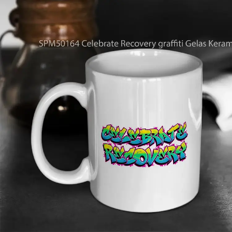 SPM50164 Celebrate Recovery graffiti Gelas Keramik Supermug