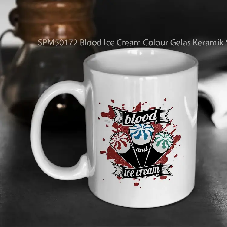 SPM50172 Blood Ice Cream Colour Gelas Keramik Supermug