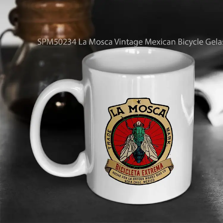 SPM50234 La Mosca Vintage Mexican Bicycle Gelas Keramik Supermug