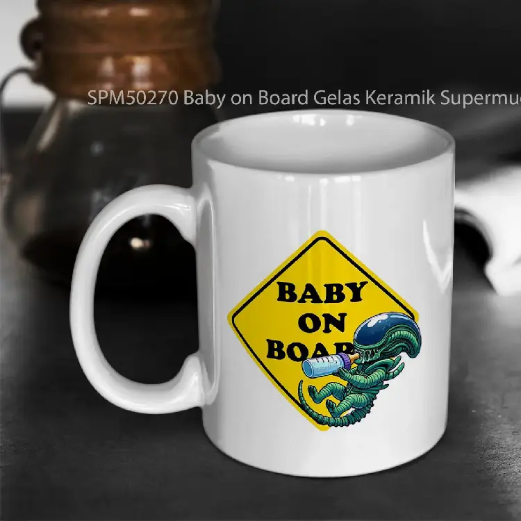 SPM50270 Baby on Board Gelas Keramik Supermug