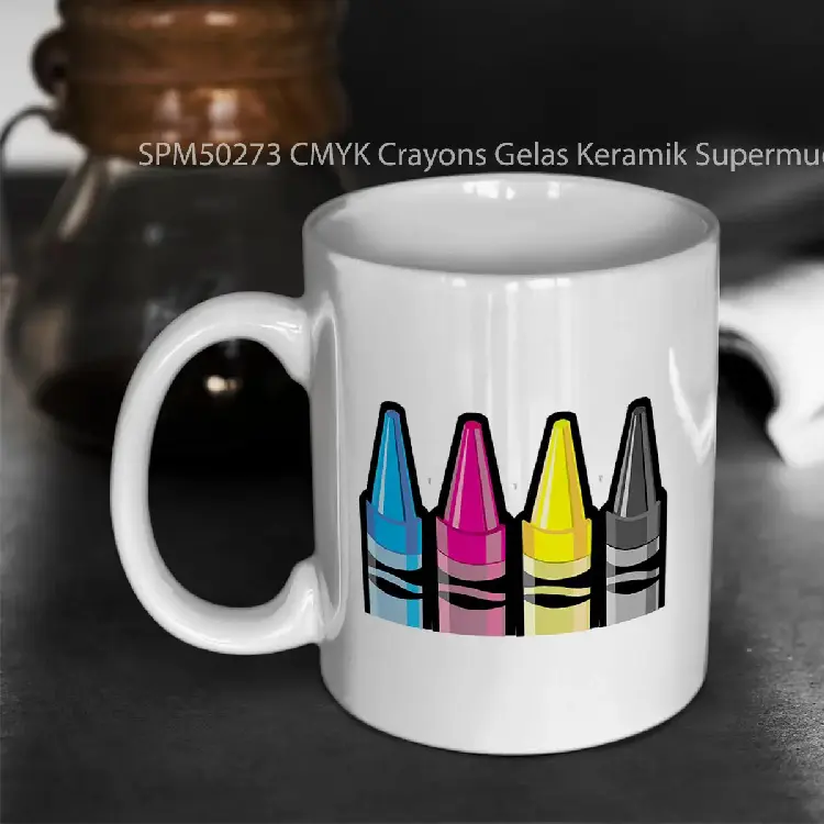 SPM50273 CMYK Crayons Gelas Keramik Supermug