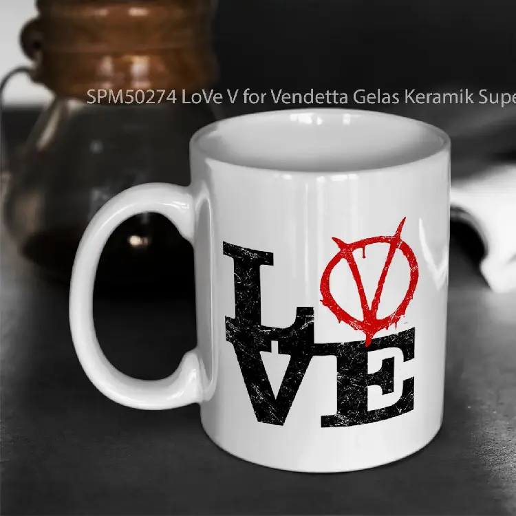SPM50274 LoVe V for Vendetta Gelas Keramik Supermug